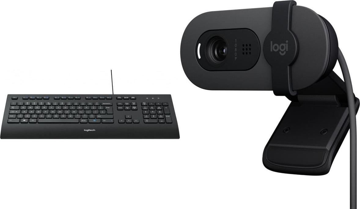 Klawiatura Logitech K280e (920-005217) + Brio 100 (960-001585)