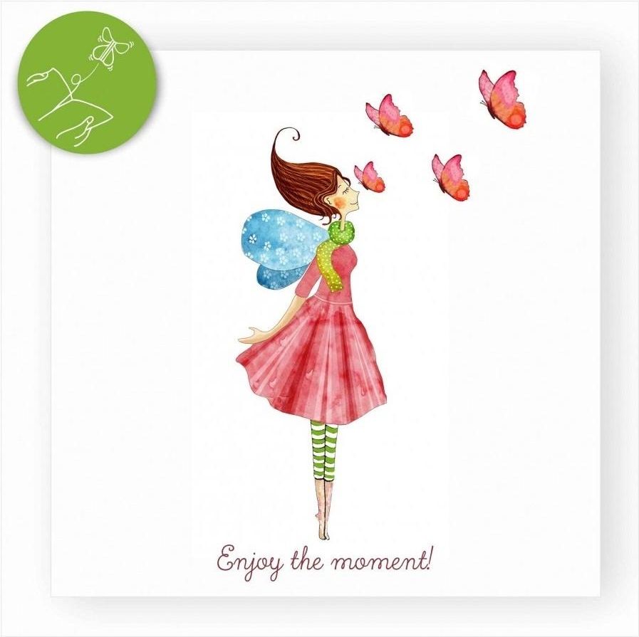 Cozywood Karnet kwadrat z niespodzianką Motyle