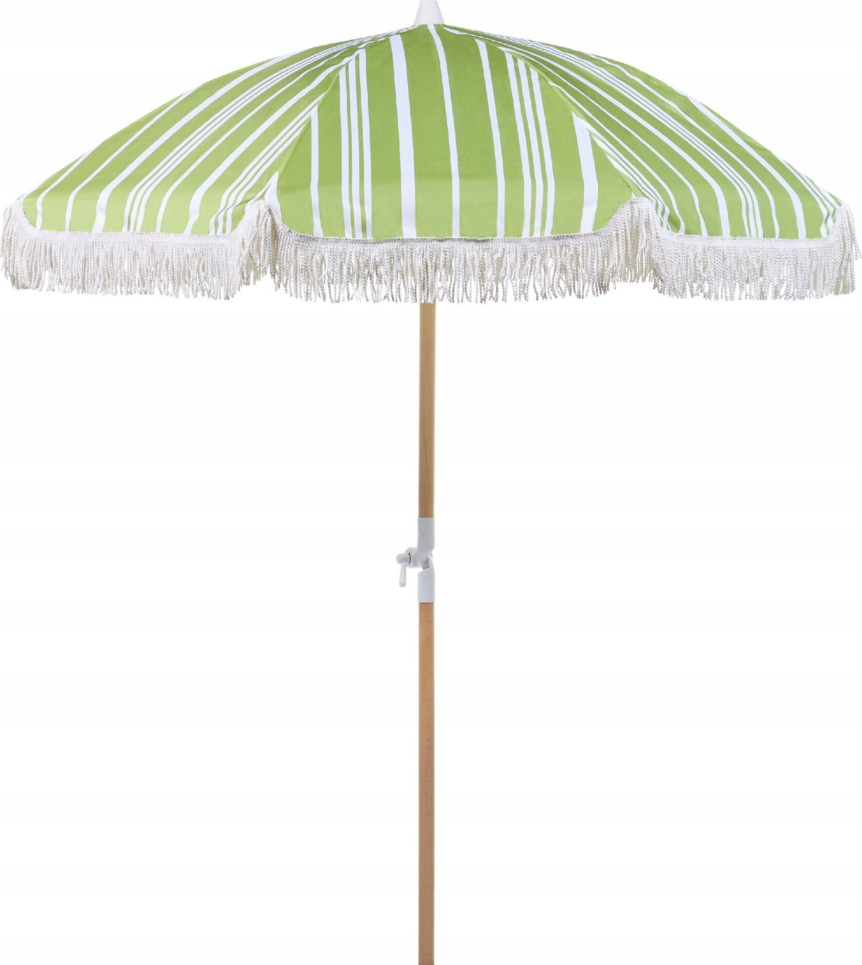 Beliani Parasol ogrodowy ⌀ 150 cm zielony z białym MONDELLO