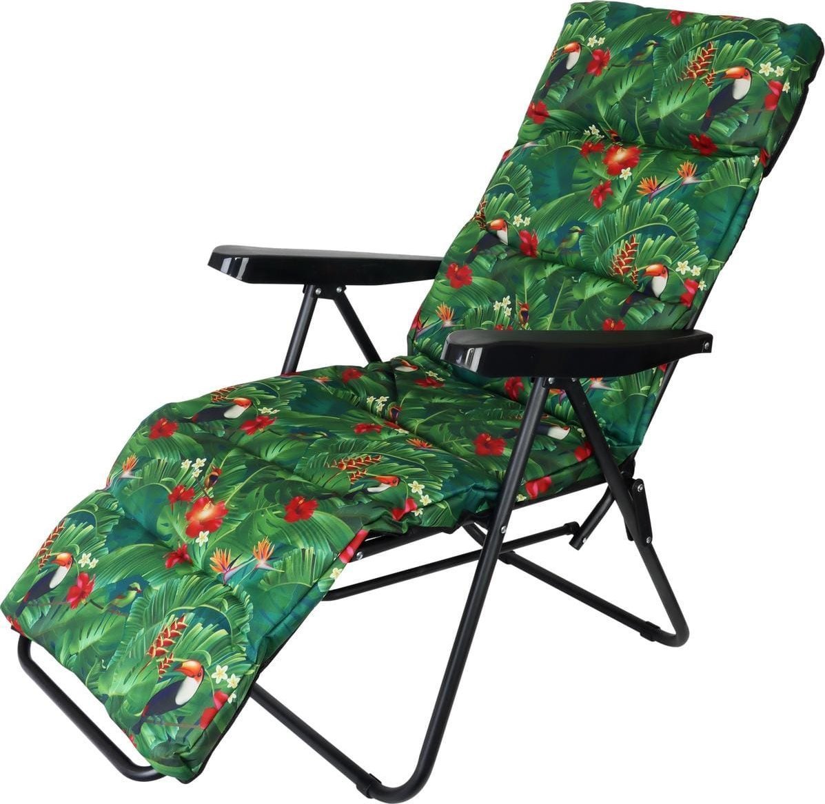 FOTEL OGRODOWY Z PODNÓŻKIEM 57x83x106CM FLOWER