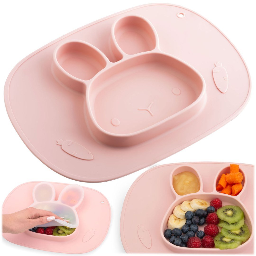 Ricokids Talerzyk dla dzieci silikonowy do karmienia Królik Ricokids
