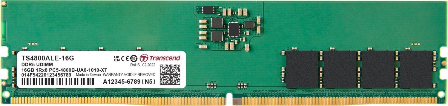 Pamięć Transcend JetRam, DDR5, 8 GB, 4800MHz, CL40 (JM4800ALG-8G)