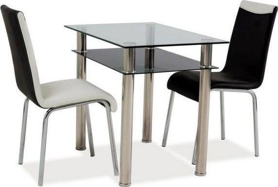 Signal Stół MADRAS szklany z chromowaną podstawą SIGNAL