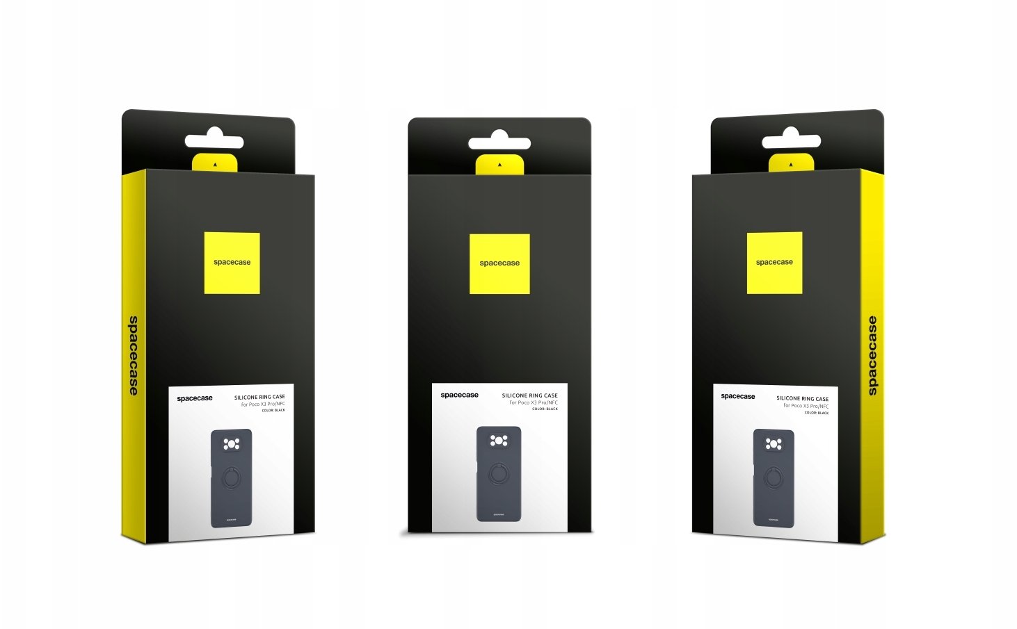 SpaceCase Etui Silicone Ring Poco X3 Pro/NFC black standard