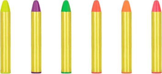 PartyDeco Kredki do malowania twarzy kolorowe mix 6 sztuk