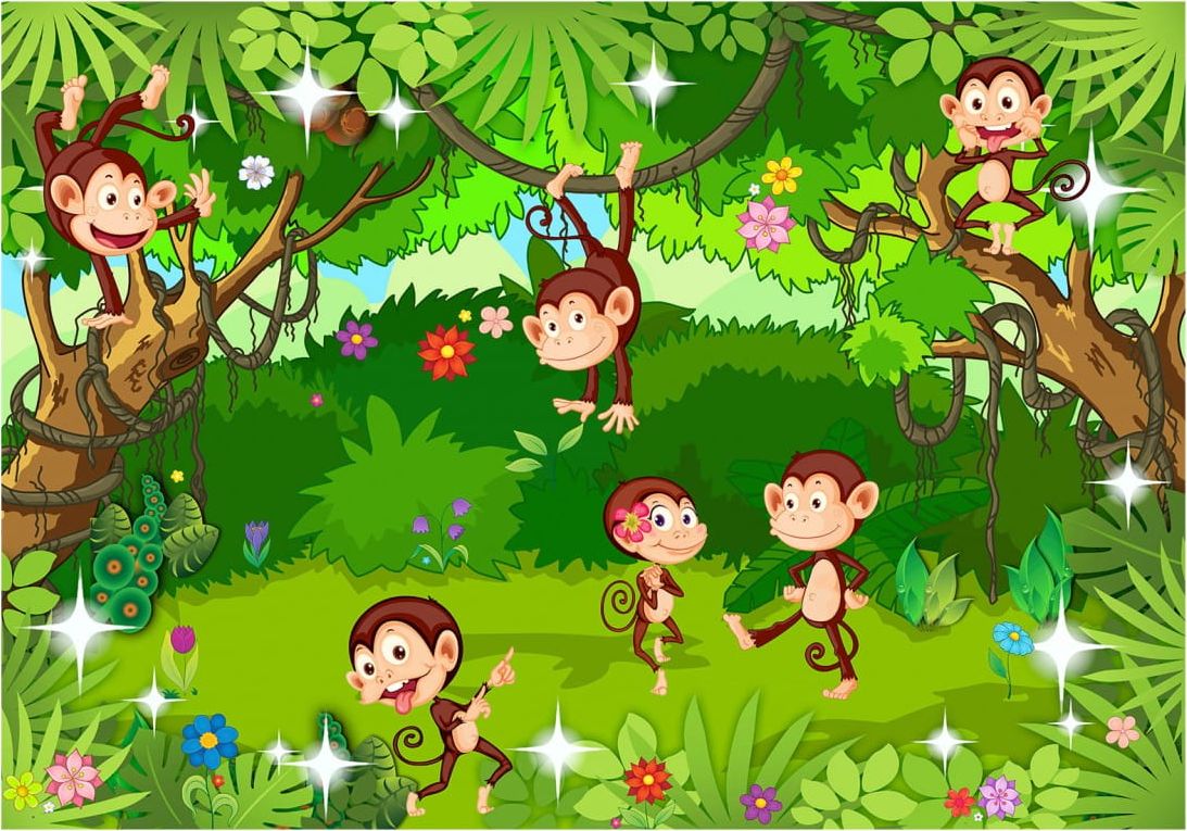 DecoNest Fototapeta - Małpie sztuczki - 300X210