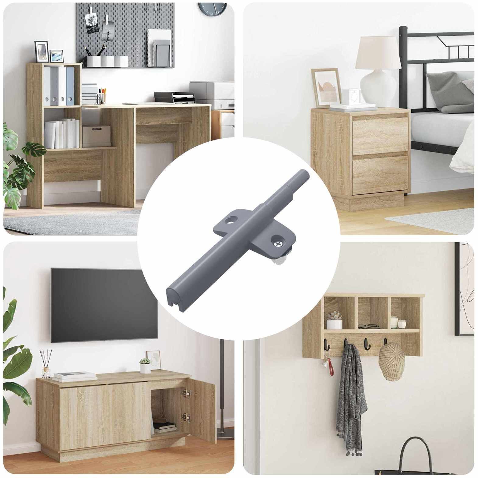 vidaXL Tłumik z miękkim zamknięciem 1161 pcs Szary 125 x 47 x 15 mm PP