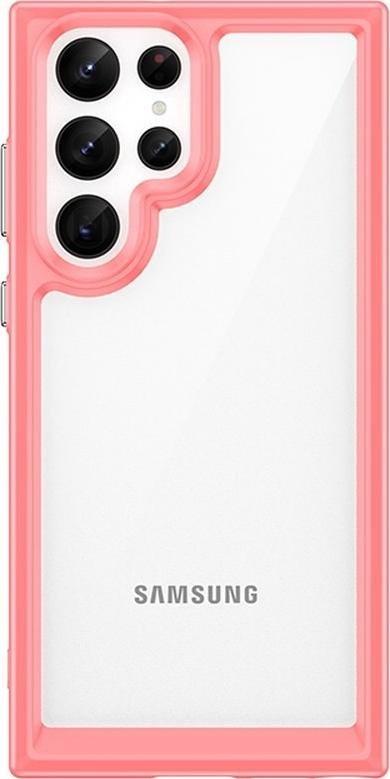 Braders Etui Outer Braders sztywny pokrowiec z żelową ramką do Samsung Galaxy S22 Ultra czerwony