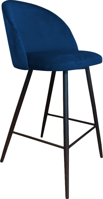 Atos Hoker CLAUDINE VELVET granatowy na czarnych metalowych nogach ATOS