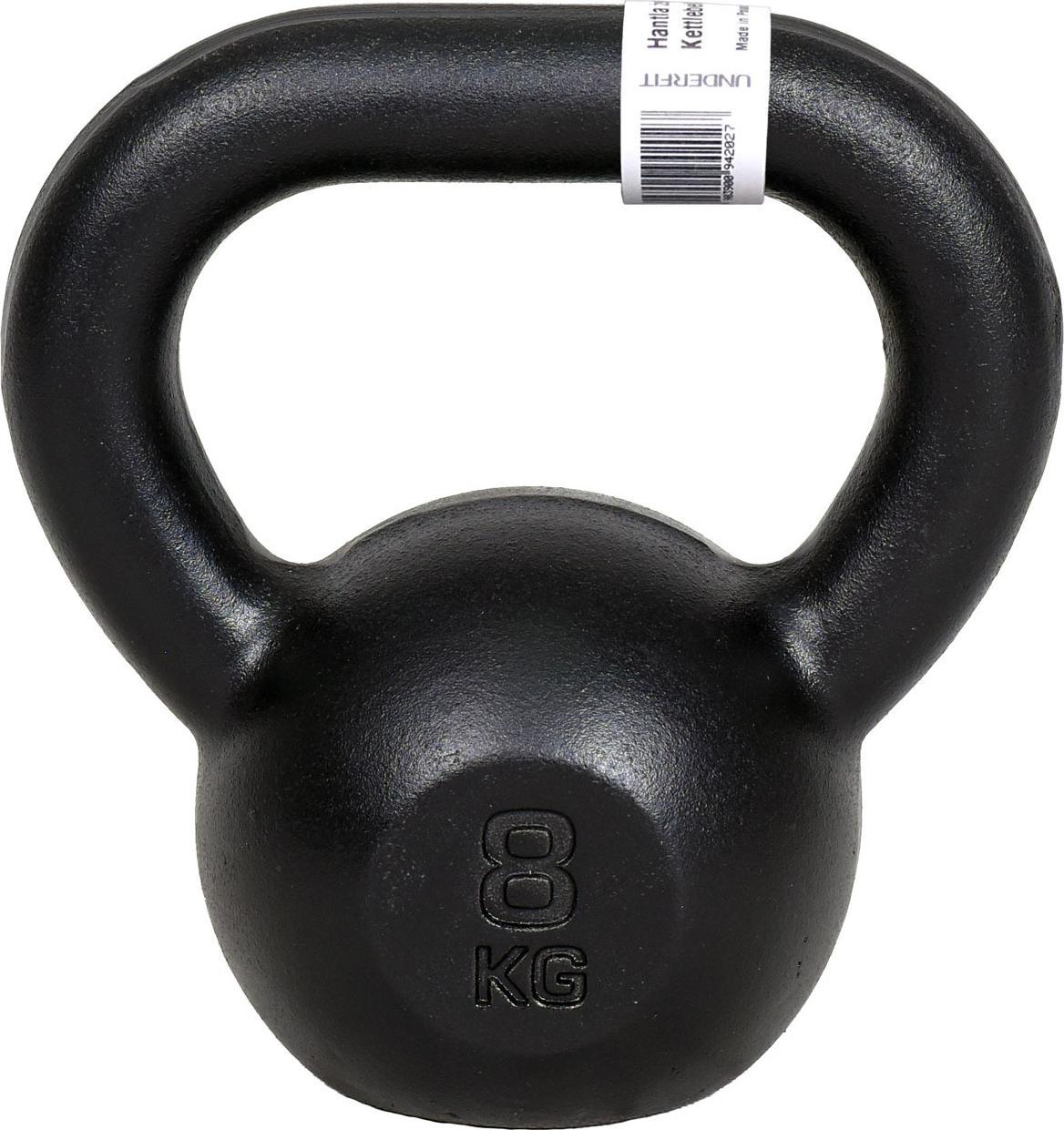 Kettlebell UnderFit Kettlebell żeliwny czarny UNDERFIT 8 kg