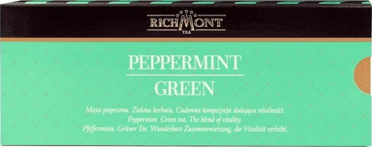 Richmont Herbata Richmont Peppermint Green 12x4g - zielona z aromatyczną miętą pieprzową