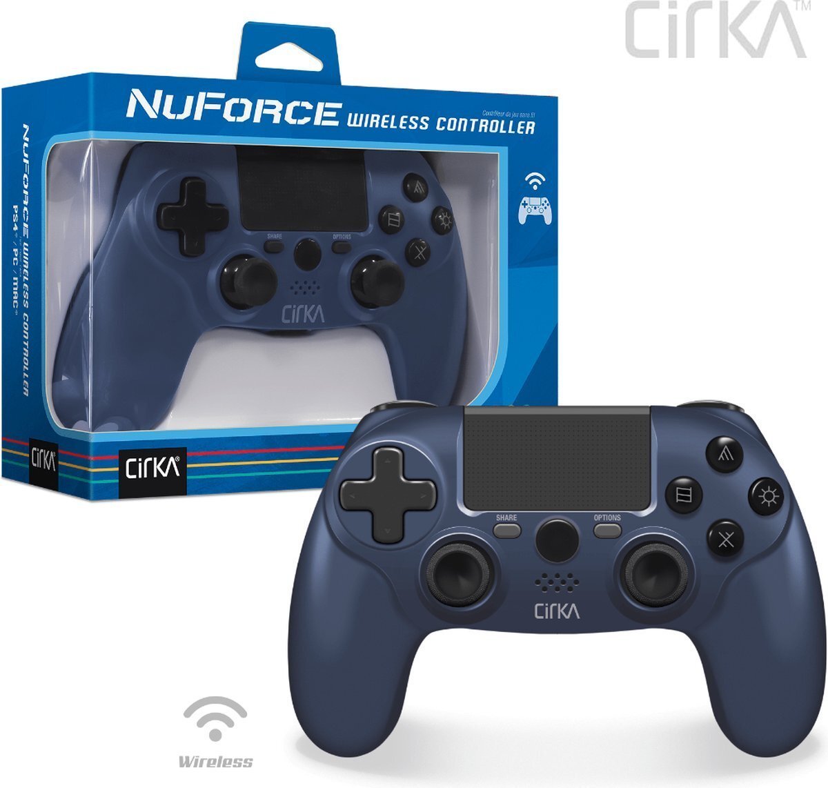Cirka NuForce Wireless Game Controller for PS4/PC/Mac (Twilight Blue)