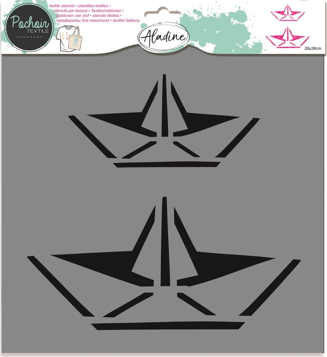 Aladine Szablon 28x28 cm Łódki z Papieru