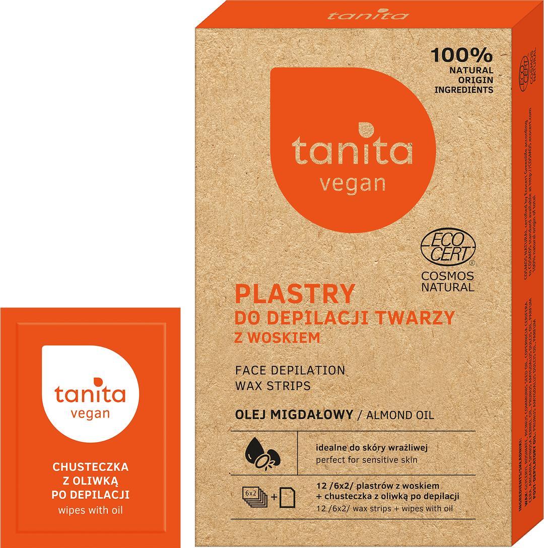 Tanita Tanita Vegan Plastry z woskiem do depilacji twarzy