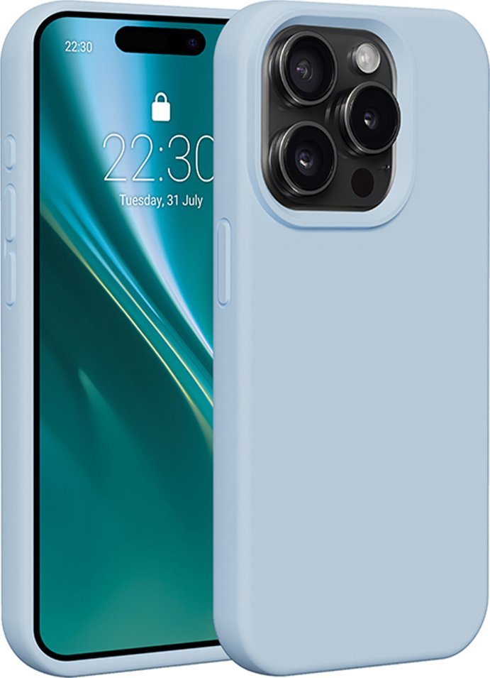 Etteri Nakładka Etteri Silicone Case do iPhone 15 Pro 6,1" jasnoniebieska
