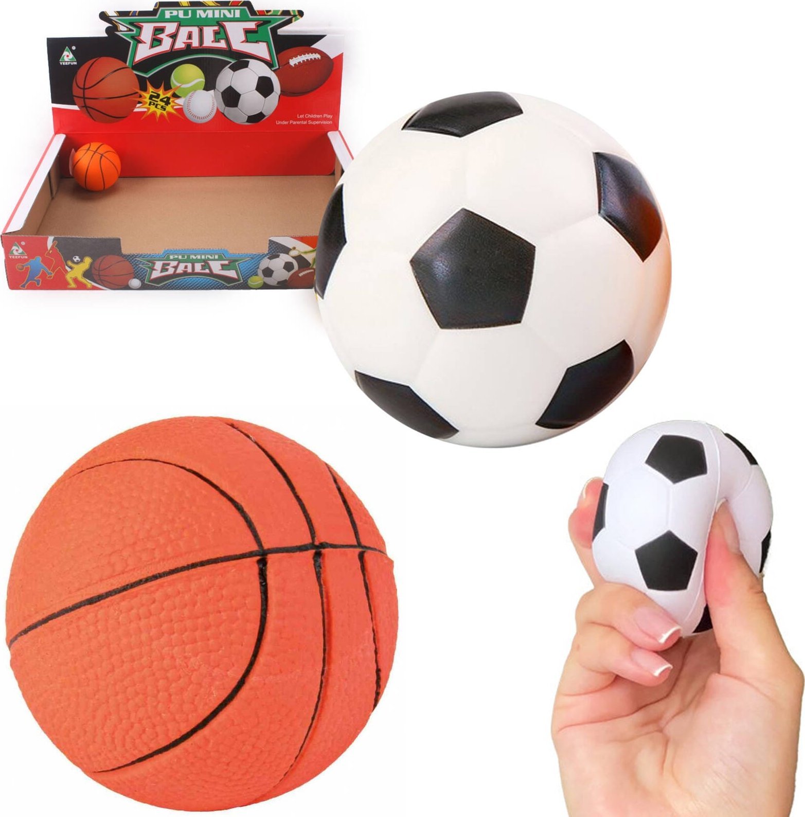 Trifox PIŁKA MIĘKKA PIANKOWA 2 WZORY 1 szt