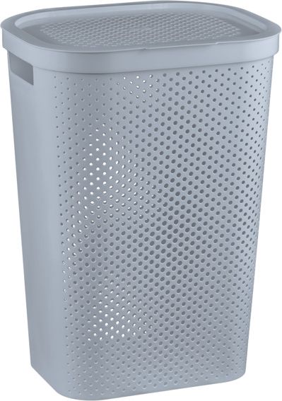 Kosz na pranie Curver Infinity 60L jasno szary (231008)