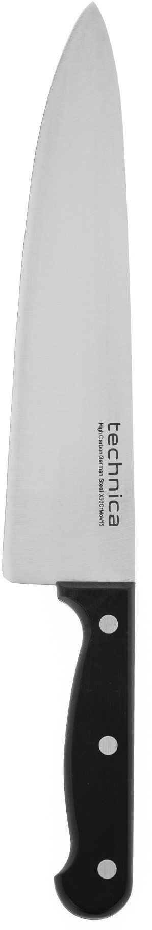 Nóż kucharski 385 mm, ostrze 250 mm, czarny | TECHNICA, Gold Line