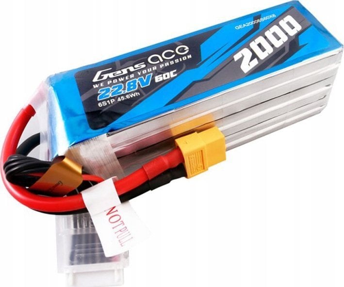 Gens Ace Akumulator Gens ace 2000mAh 22.8V 60C 6S1P High Voltage Lipo z konektorem XT60 Plug