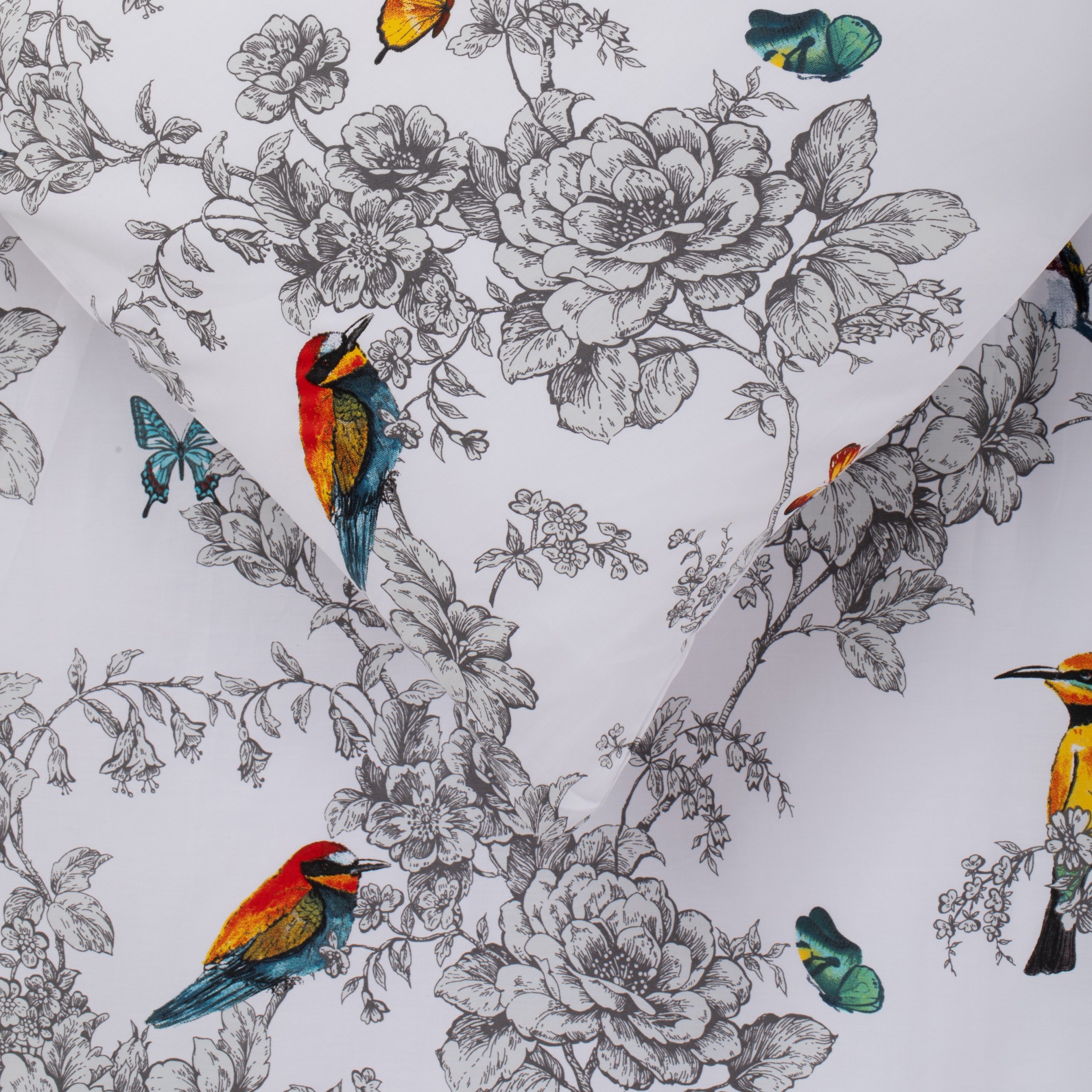 BED COV SET Bird Wilde SATEEN 160x200CM