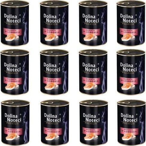 Dolina Noteci DOLINA NOTECI PREMIUM Karma mokra dla kota Bogata w Łososia 12 x 400g ZESTAW