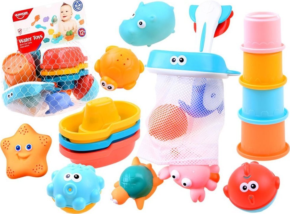 Triton Zabawki do kąpieli zestaw organizer statki ZA3405