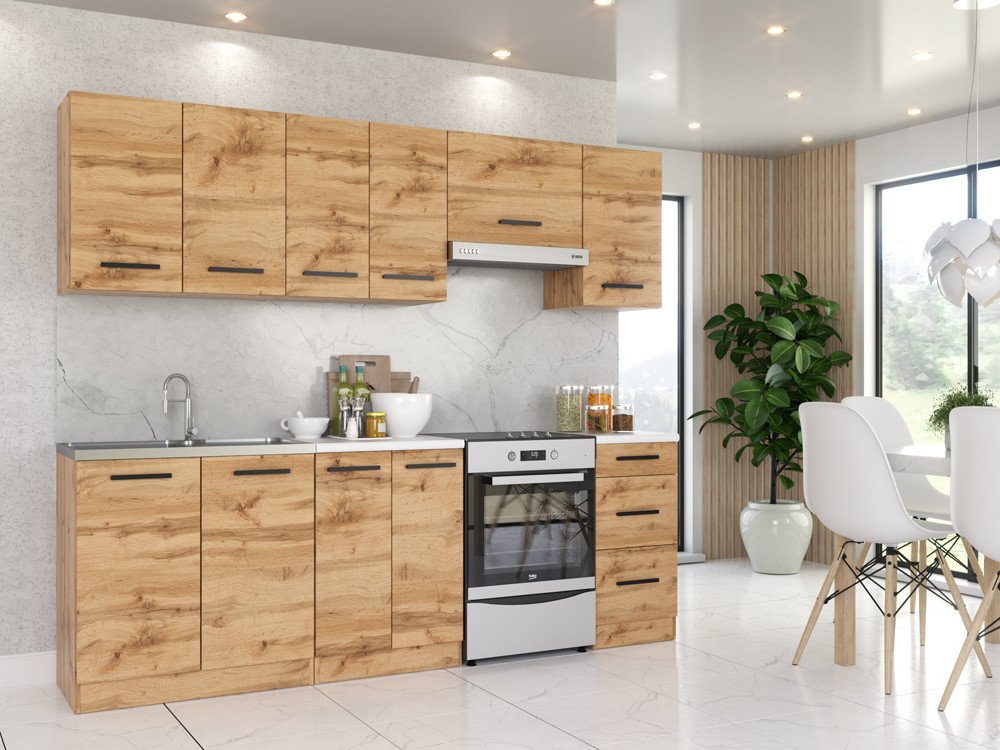 Kuchnia Pojemna Modułowa Z Blatem Mokka 2.4m Mała Wotan San Sebastian Wotan