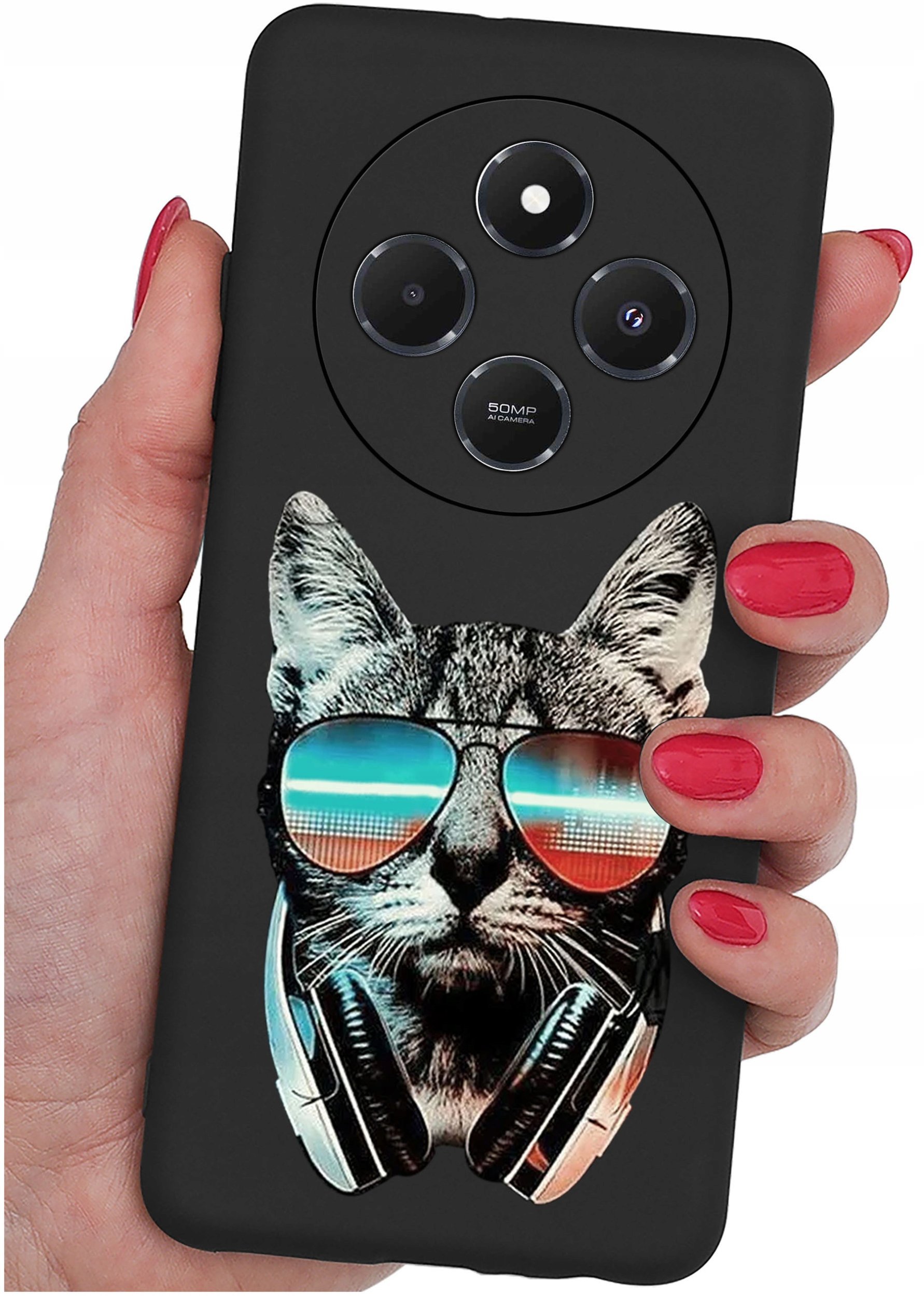 Etui do Xiaomi Redmi 14C WZORY |SILIKONOWE MATT CASE + SZKŁO 9H