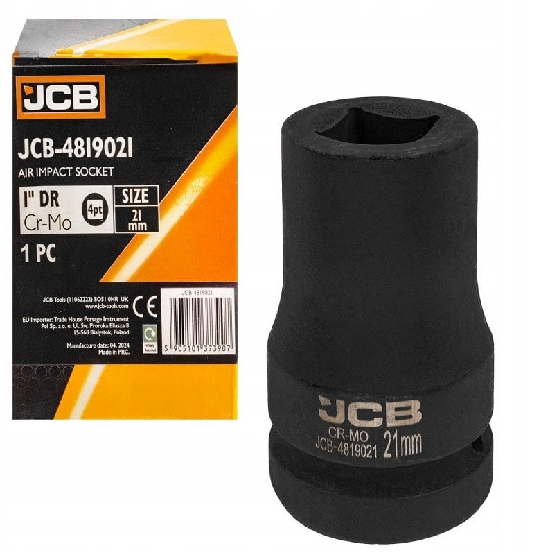 JCB Nasadka udarowa 1" na kwadrat 21mm (4-kątna)