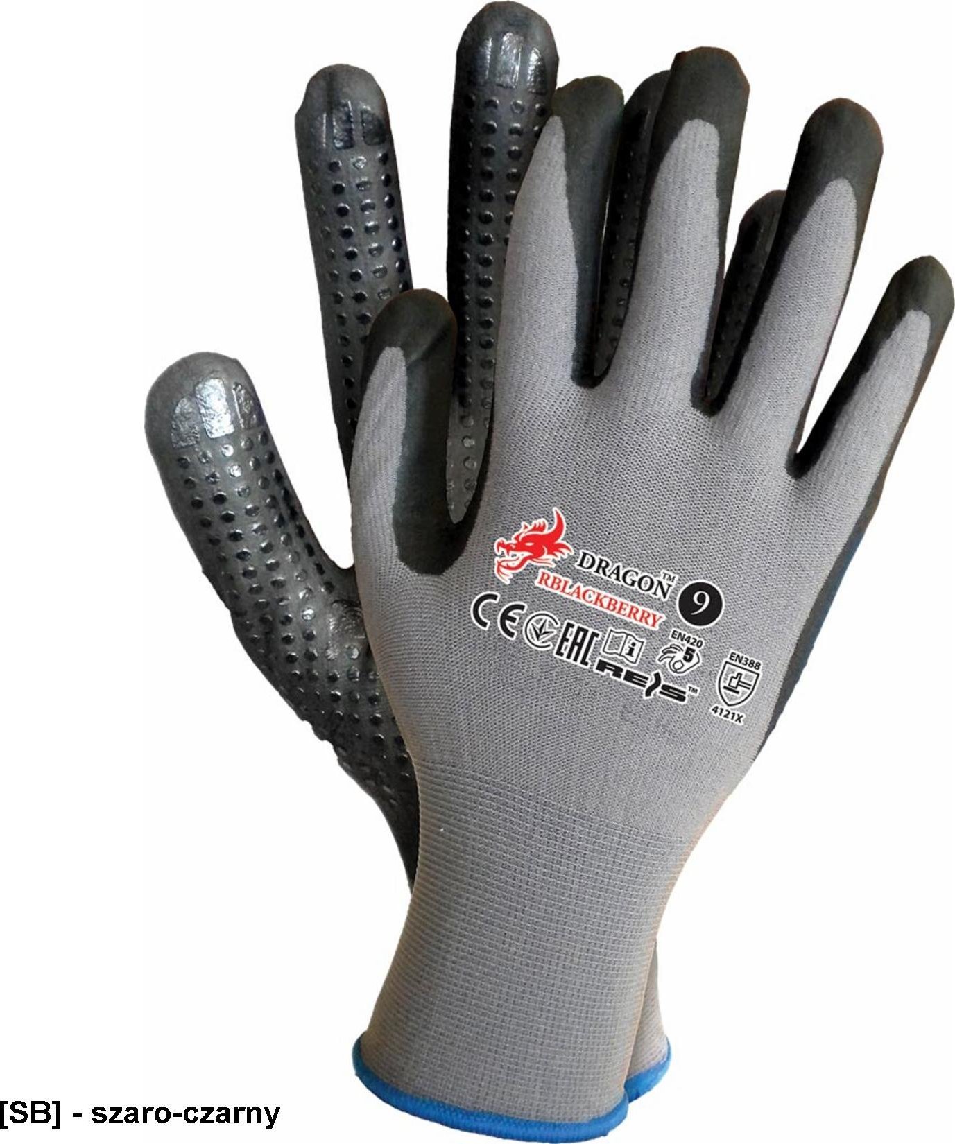 R.E.I.S. RBLACKBERRY - rekawice ochronne 10