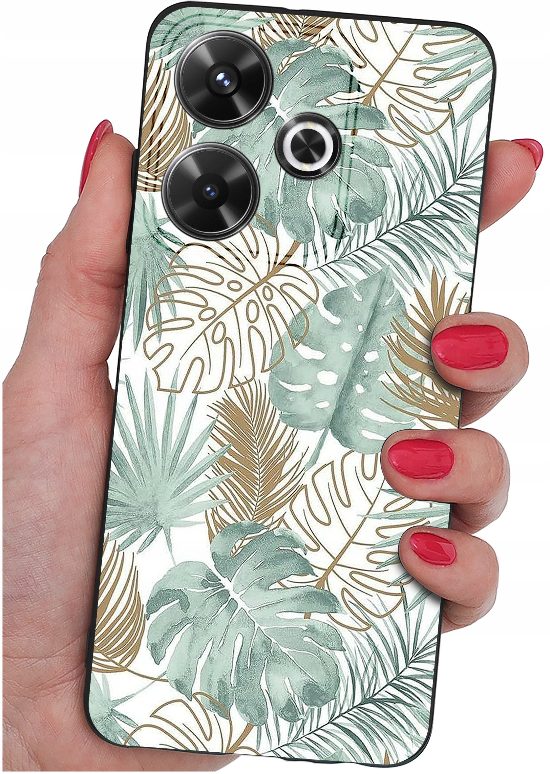 Etui do Xiaomi Redmi 13 4G WZORY |SILIKONOWE MATT CASE + SZKŁO 9H