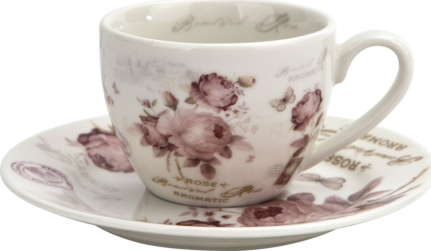 DUO Komplet 2 filiżanek 90 ml + spodki Secesja