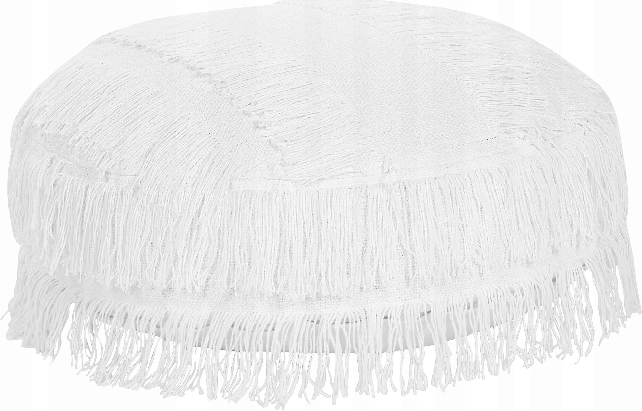 Beliani Poduszka podłogowa bawełniana ⌀ 50 cm biała OULAD