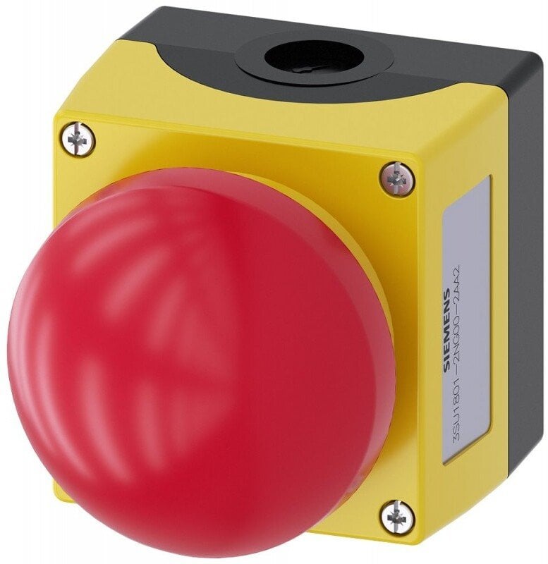 Siemens Przycisk bezpieczeństwa kopułowy czerwony w obudowie 1NC 1NO odblaskowy przez pociągnięcie tworzywo SIRIUS ACT 3SU1801-2NG00-2AA2