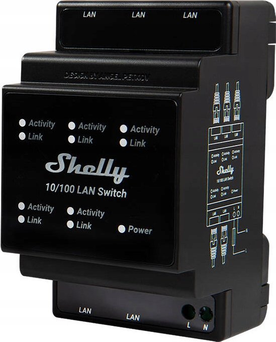 Switch Shelly Shelly Relais "Switch" 5 Ports 10/100 Mbit