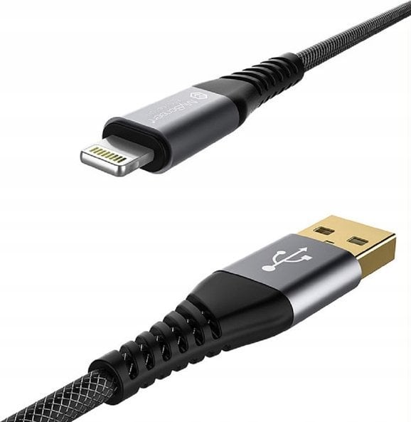 Kabel USB MyScreen Protector USB-A - Lightning 2 m Czarny (MKL200CM)