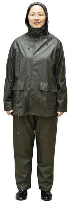 PU RAIN SET WS2U00G SIZE XL OLIVE GREEN