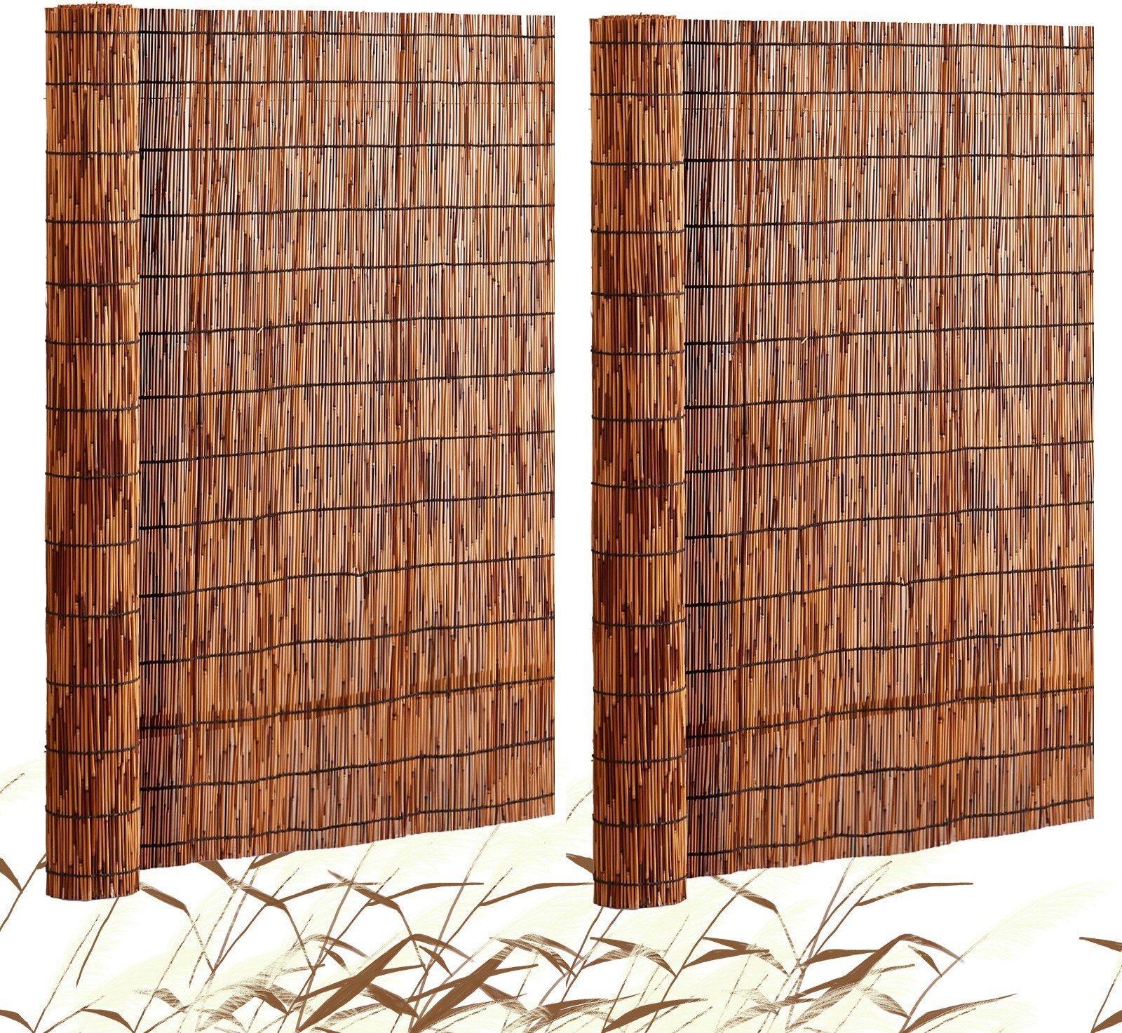 Mata trzcinowa na ogrodzenie 5 x 1,2 m dwie sztuki