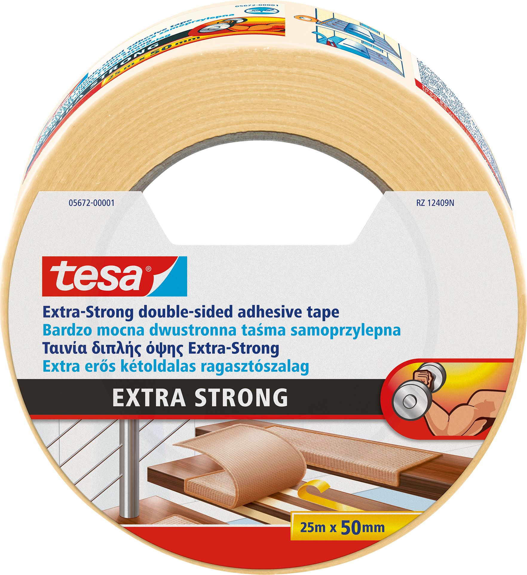 Tesa taśma do wykładzin dwustronna 25m x 50mm mocna (05672-00001-11)