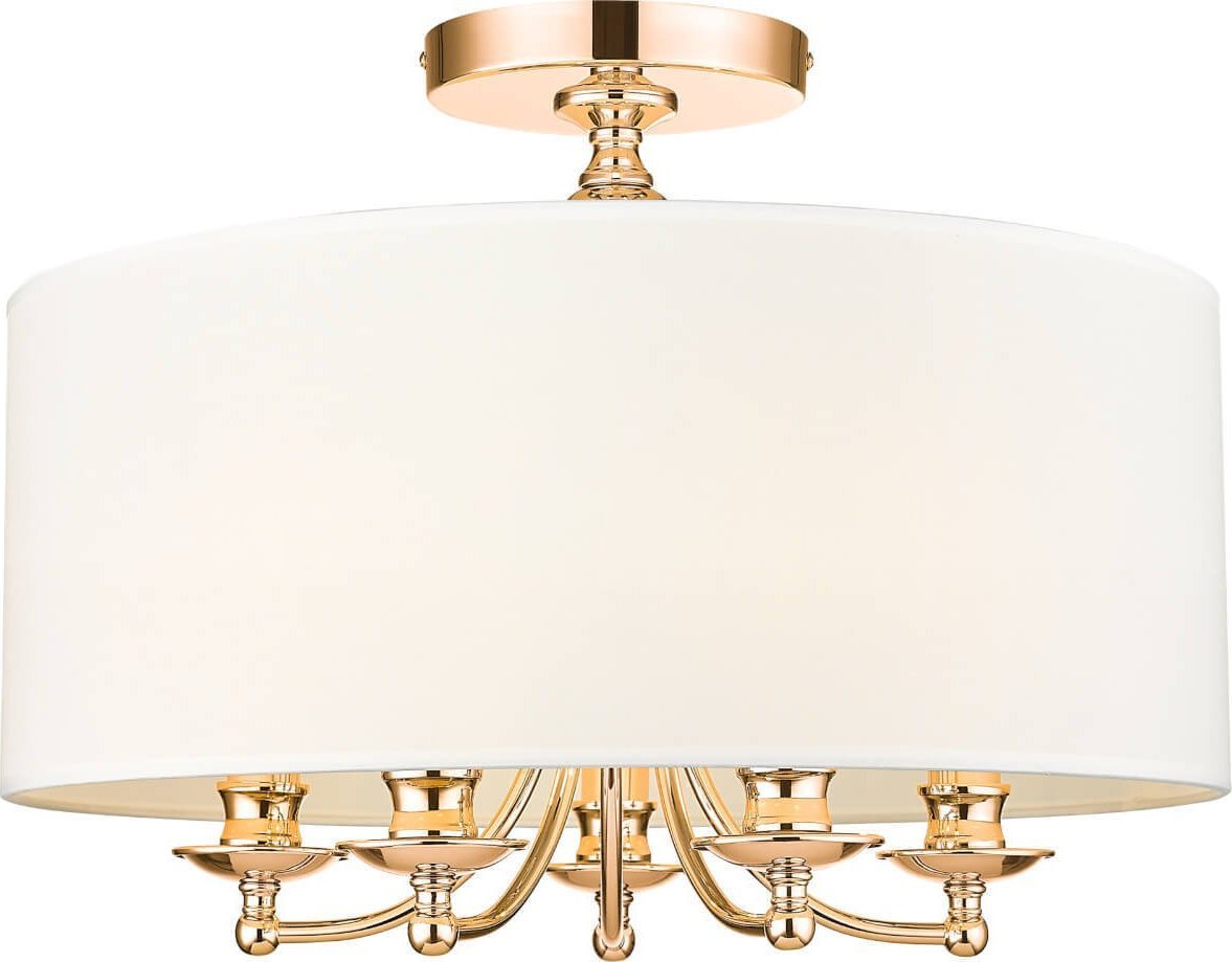 Lampa sufitowa Cosmolight Abażurowa lampa sufitowa Abu Dhabi okrągła biała złota