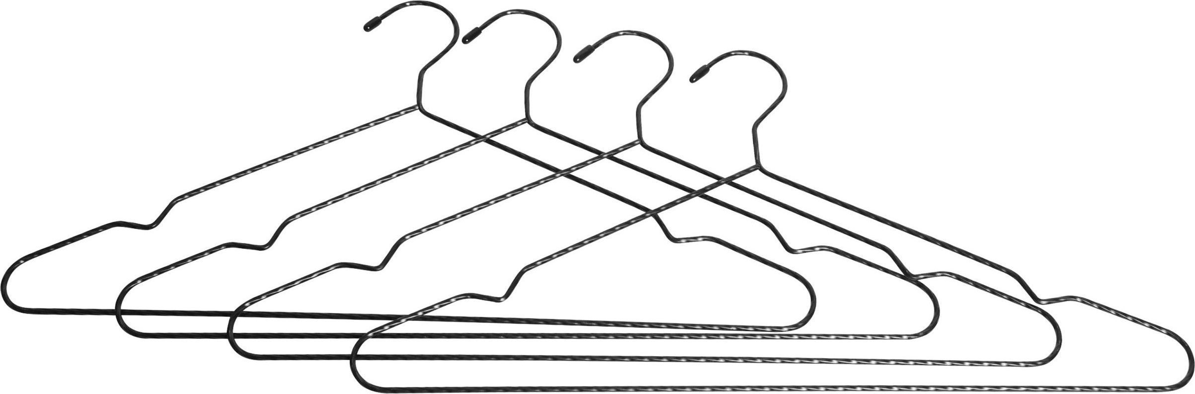 Home It Bøjle, snoet, sort - 4-pak
