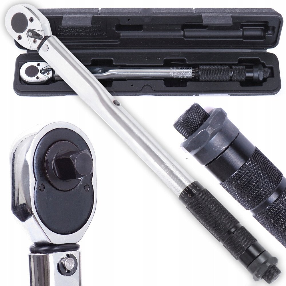 KLUCZ DYNAMOMETRYCZNY 3/8 370 MM 7-112NM Z BLOKADĄ