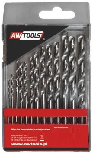 Wiertło AWTools HSS walcowe 1,5 2 4,5 4 5,5 5 4,8 3 2,5 3,5 6 3,2 6,5mm zestaw (AW41201)