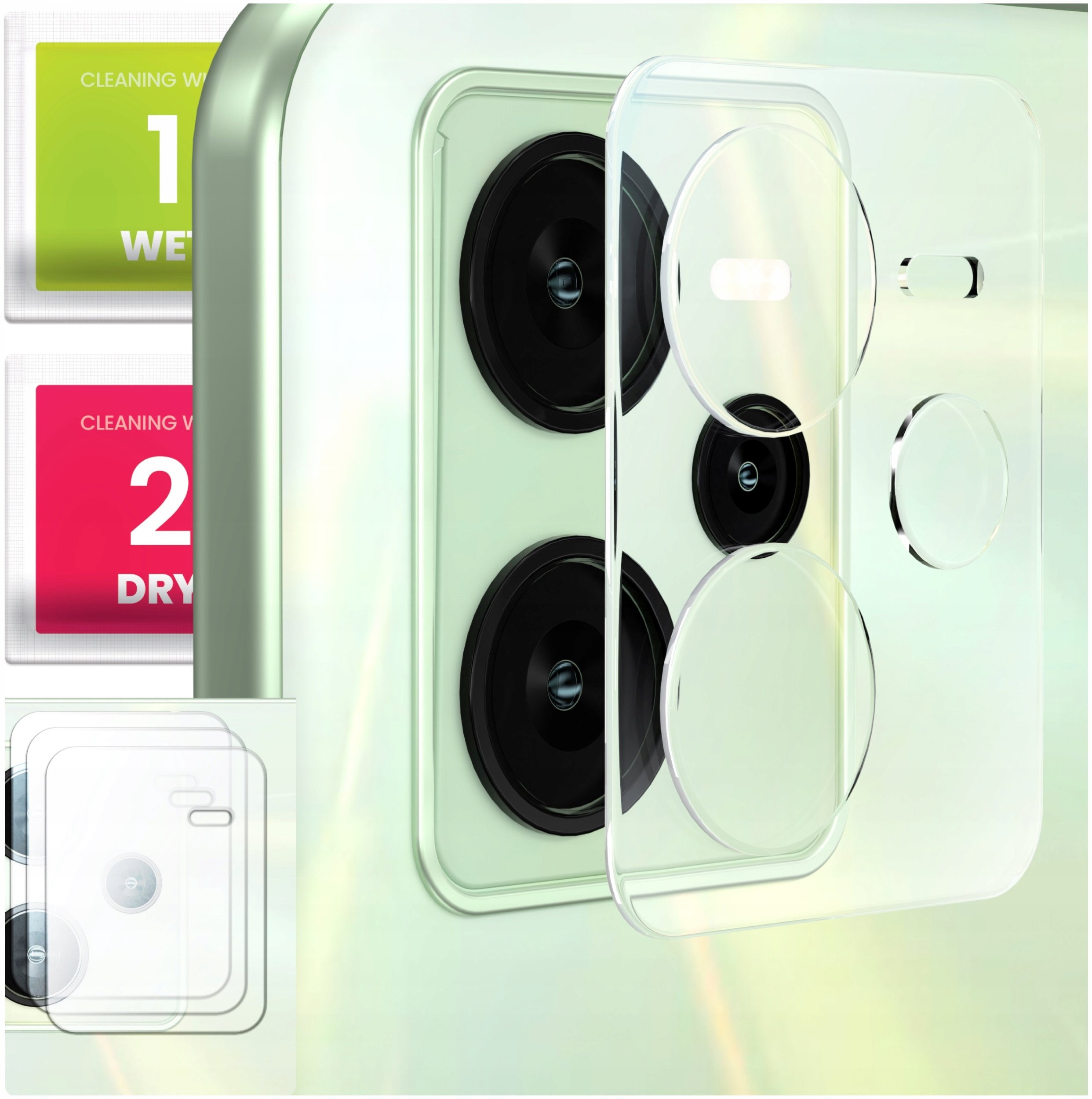 3-PAK Szkło Na Aparat Do Realme C35 (Hartowane, Ochronne, Na Obiektyw, 9H)