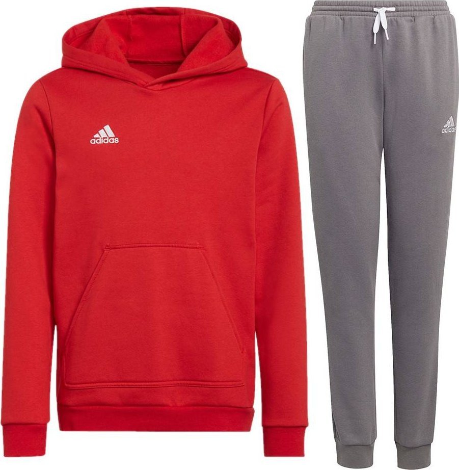 Adidas Dres dziecięcy Adidas Entrada 22 komplet czerwony + szary