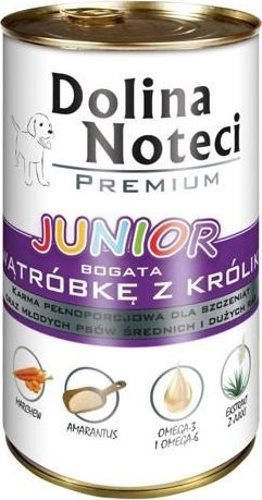 Dolina Noteci Dolina Noteci PREMIUM Junior bogata w wątróbkę z królika 12x400g