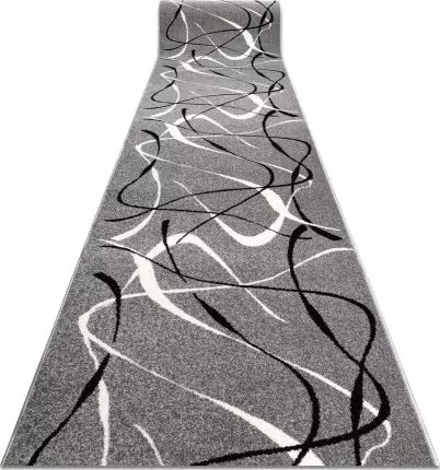 Dywany Łuszczów Chodnik SILVER CHOCO szary 80 cm, 80x800 cm