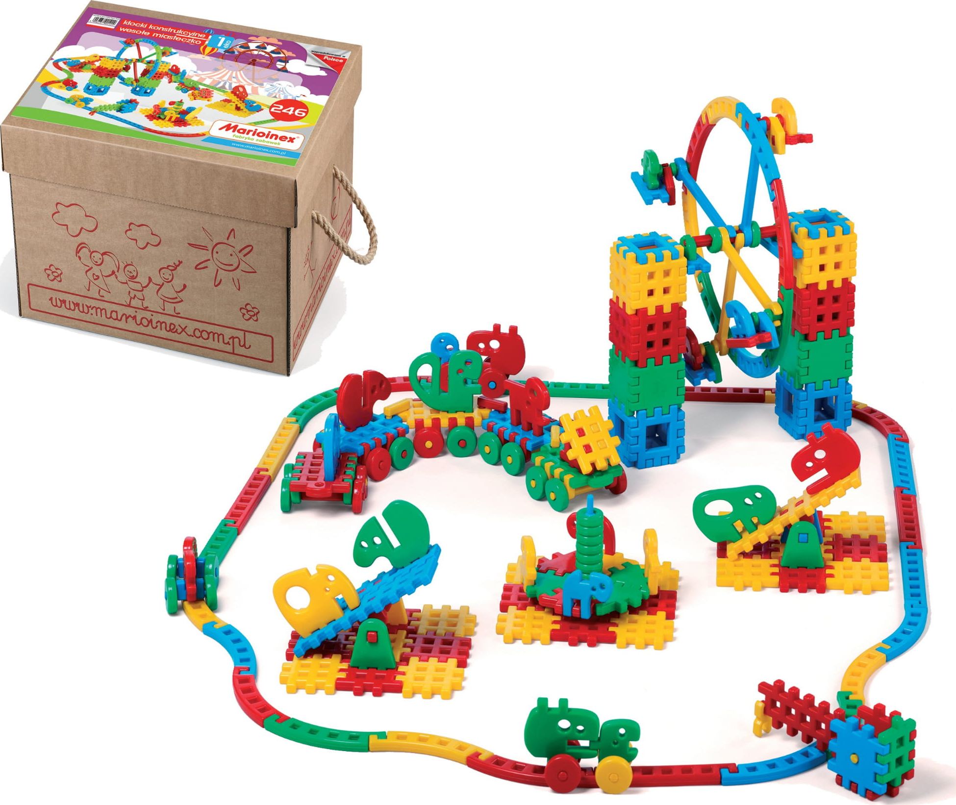 Marioinex Marioinex Klocki Wafle Wesołe Miasteczko Stworów