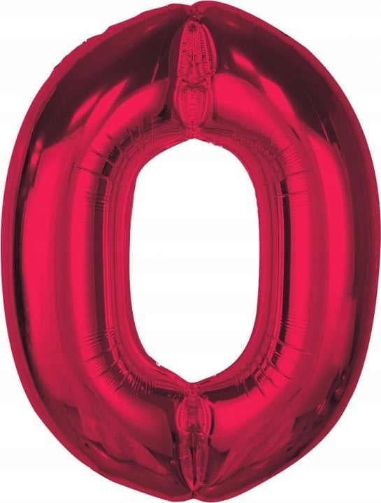 GoDan Balon foliowy cyfra 0 czerwona Smart 92cm
