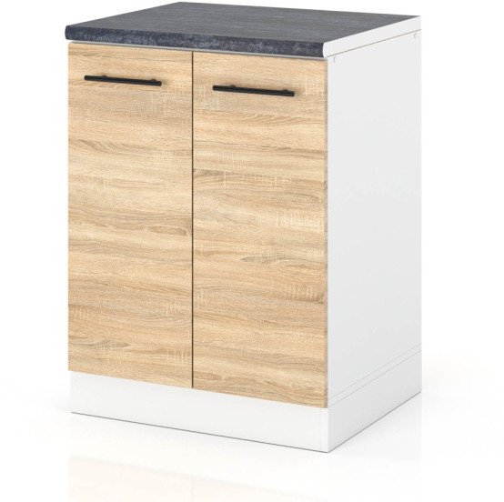 Szafka Kuchenna Stojąca Z Blatem Modułowa 60cm Spremium Dąb Sonoma